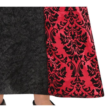 Vampyr Halloween Kostym Flicka Svart Röd