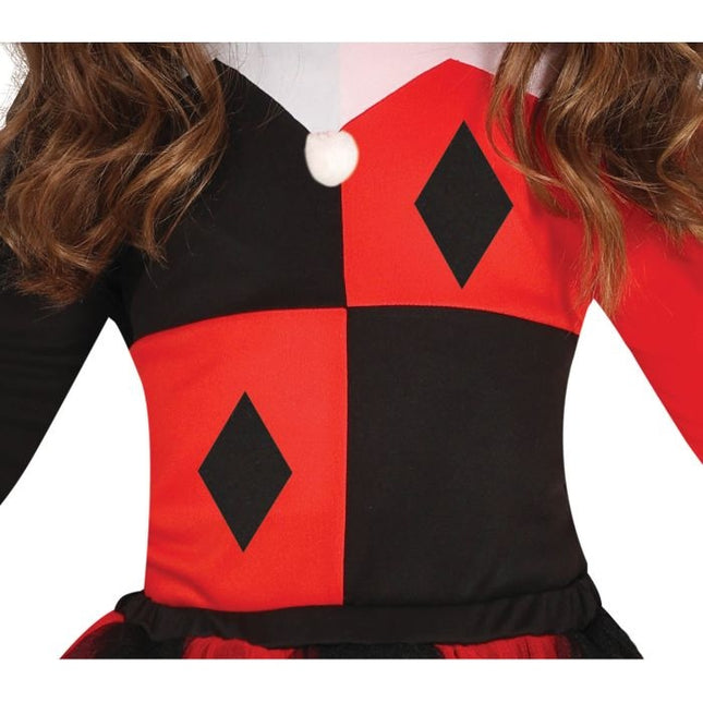 Harlekin Halloween Kostym Flicka