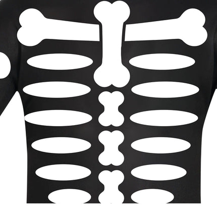 Skelett Halloween Kostym Barn Vit Svart