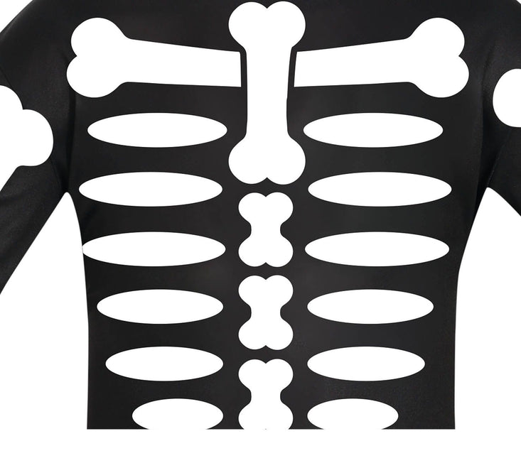 Skelett Halloween Kostym Barn Vit Svart