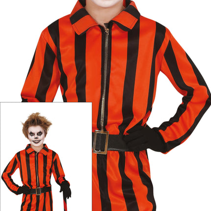Halloween kostym barn Harlekin fånge