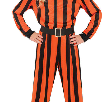 Halloween kostym barn Harlekin fånge