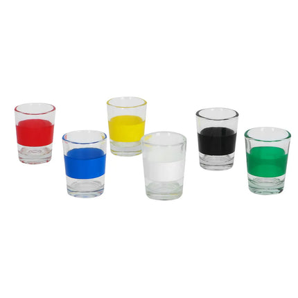 Drickleksset ”Bingo shots” (bingohjul i metall, 48 kulor, 6 shotglas)