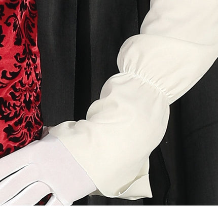 Vampyr Halloween Kostym Herr Röd Vit