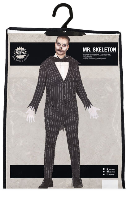 MR Skelett Halloween Kostym Herr