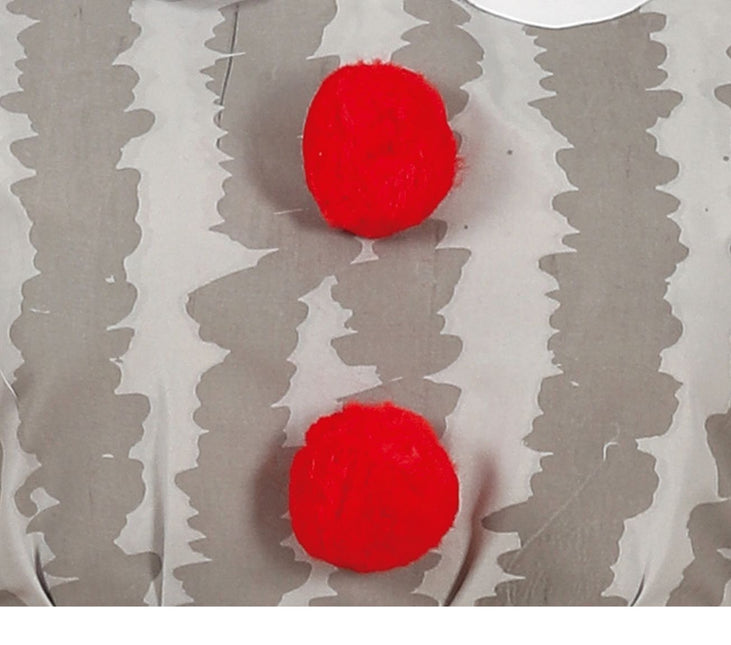 Skräck Clown Halloween Kostym Dam Grå