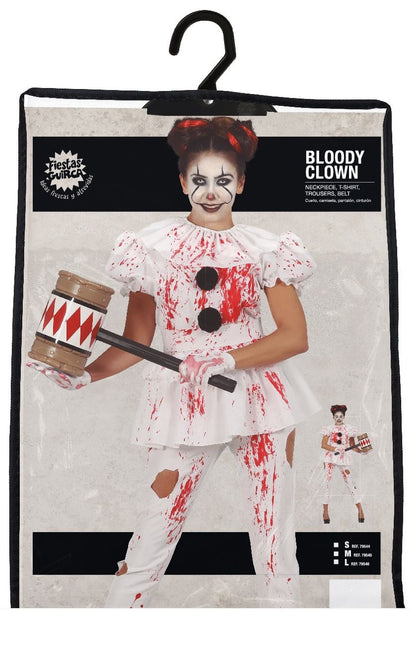 Clown Halloween Kostym Ladies Bloody