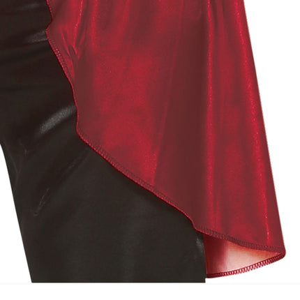 Skräck Clown Halloween Kostym Dam Röd Guld