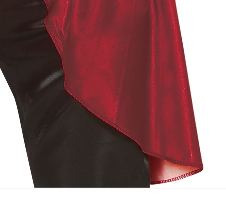 Skräck Clown Halloween Kostym Dam Röd Guld