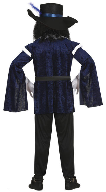 Musketör Kostym Herr Blå