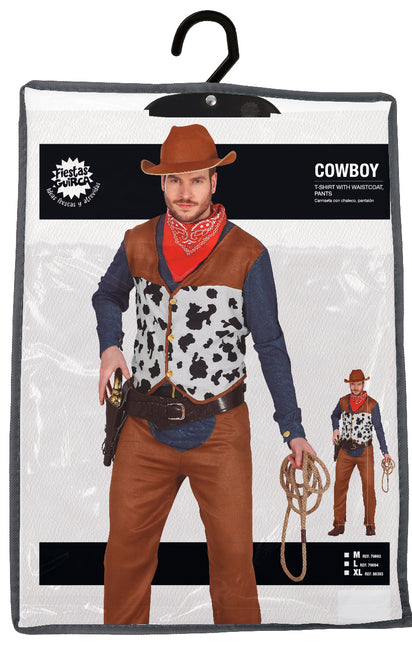 Cowboy Kostym Män Brun