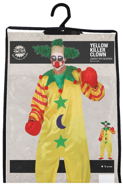 Clown Halloween Kostym Herr Gul L