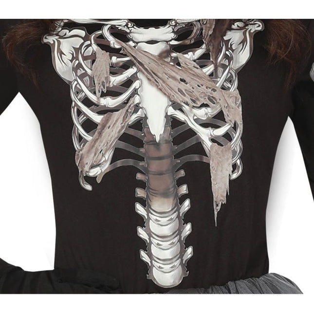 Skelett Halloween Kostym Dam Tutu