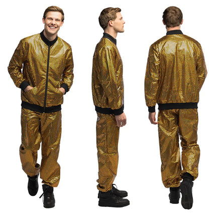 Träningsdräkt Disco Diamond Dude guld