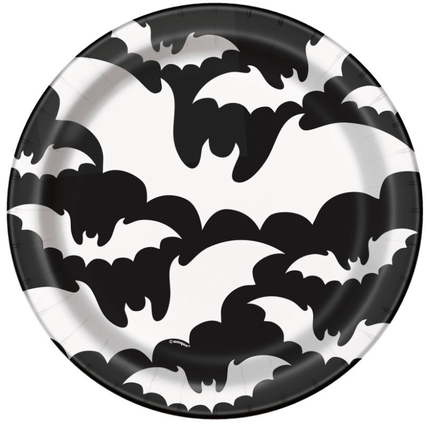 8 BATS HLWN 9" PLT van Unique koop je bij Partywinkel