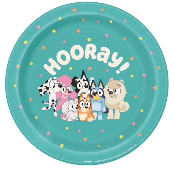 8 BLUEY 9" PLT van Unique koop je bij Partywinkel