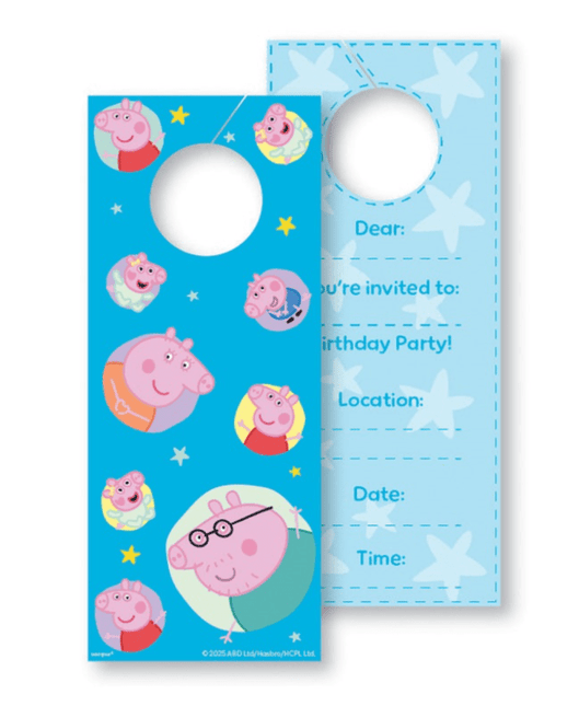 8 PEPPA PIG INVITATIONS van Unique koop je bij Partywinkel