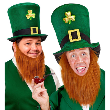 St. Patrick's Day-hatt med skägg, 25 cm