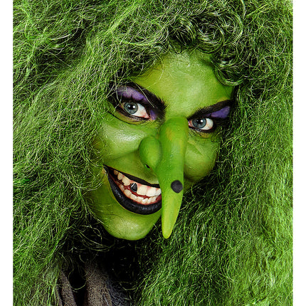 Halloween Häxa med falsk näsa