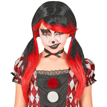 Halloween-peruk: skräckclown