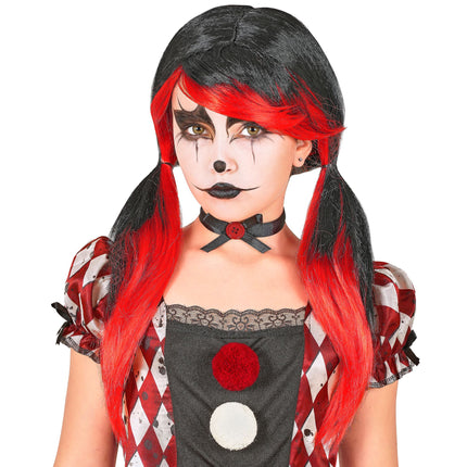 Halloween-peruk: skräckclown
