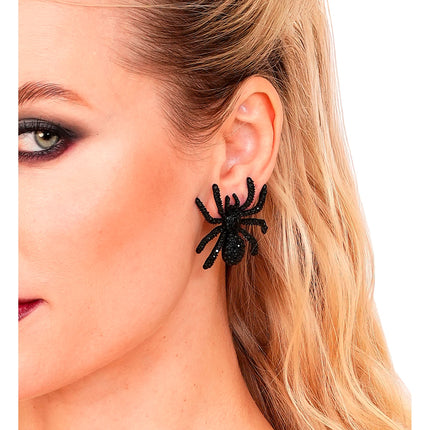 Halloween-örhängen med spindlar och strass