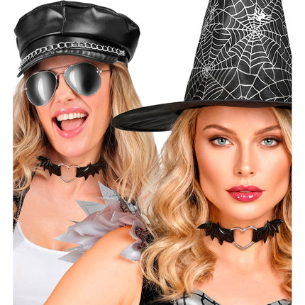 Halloween-choker med fladdermus