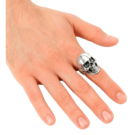 Halloween-ring med glänsande dödskalle
