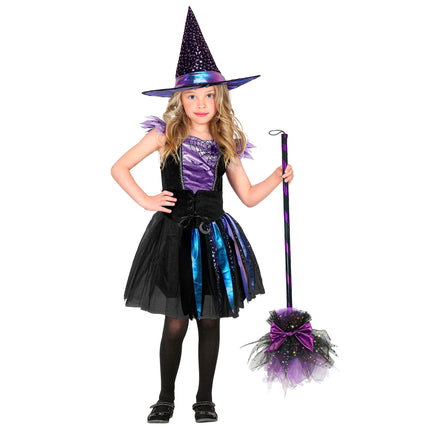 Halloween-häxhatt för barn med stjärnor och måne