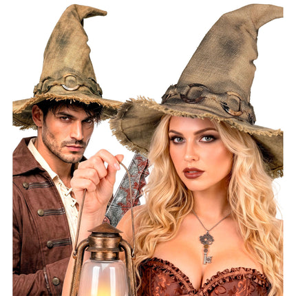 Halloween-häxhatt, brun