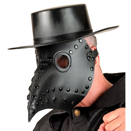 Halloween-mask: Svart pestläkare