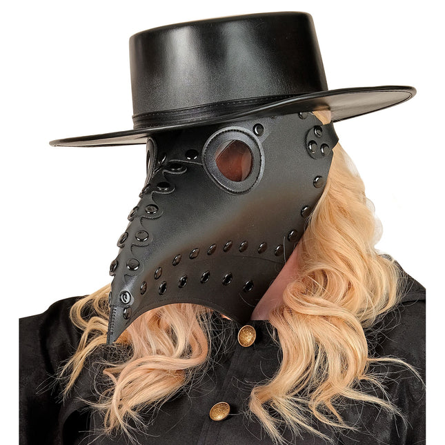Halloween-mask: Svart pestläkare