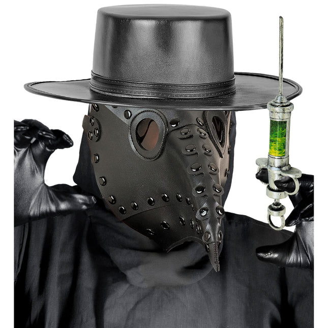 Halloween-mask: Svart pestläkare