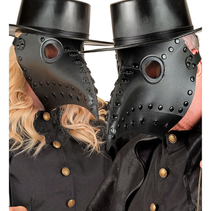 Halloween-mask: Svart pestläkare