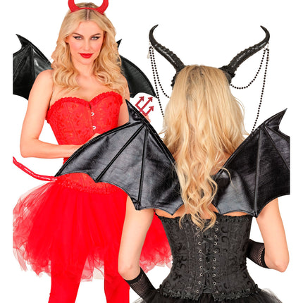 Halloween-vingar, fladdermus, 84 cm