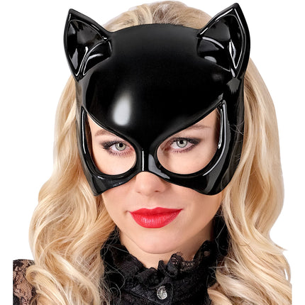 Halloween-mask – svart katt