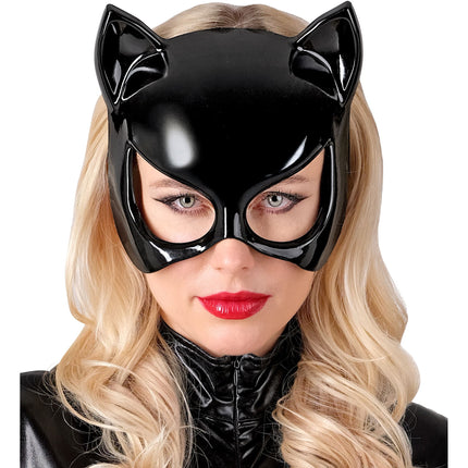 Halloween-mask – svart katt