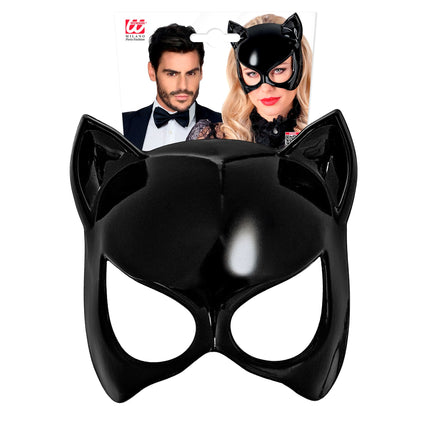Halloween-mask – svart katt