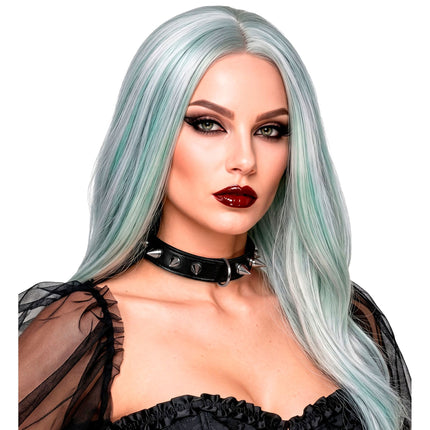 Halloween-choker, svart med taggar