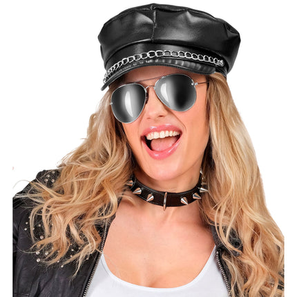 Halloween-choker, svart med taggar