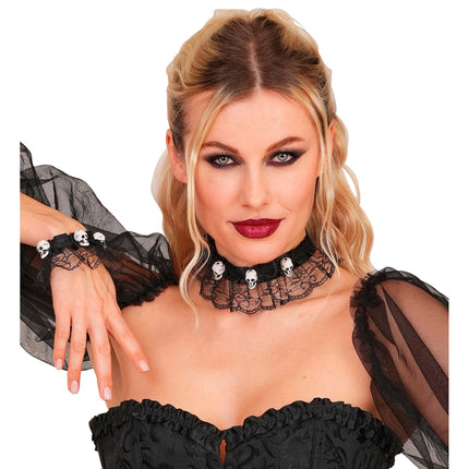 Halloween-smyckeset med choker och armband