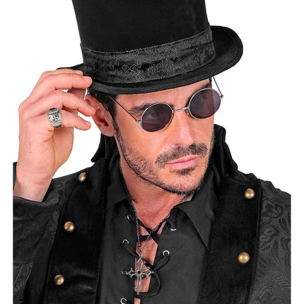 Halloween-halsband med kors och ädelstenar