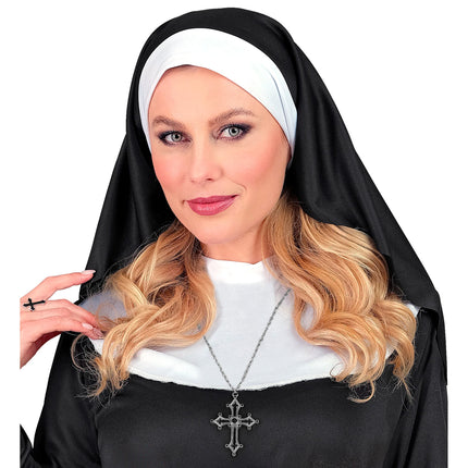 Halloween-halsband med kors och ädelstenar