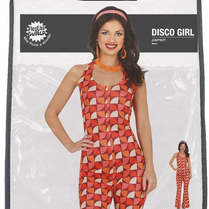 Disco 70S Jumpsuit Damer Retro