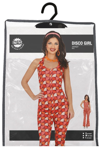 Disco 70S Jumpsuit Damer Retro