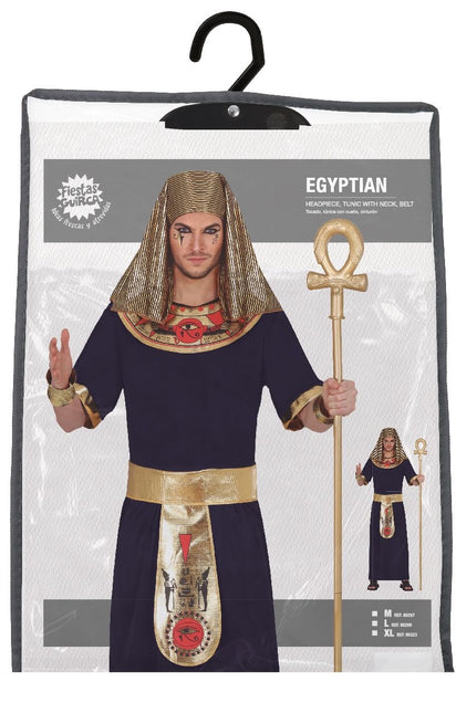 Farao Kostym Svart Guld Män