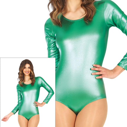 Leotard Grön Dam Metallic
