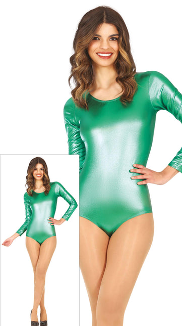 Leotard Grön Dam Metallic