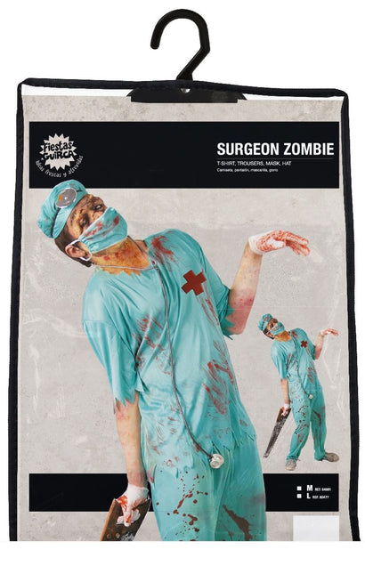 Zombie Halloween Kostym Män Kirurg