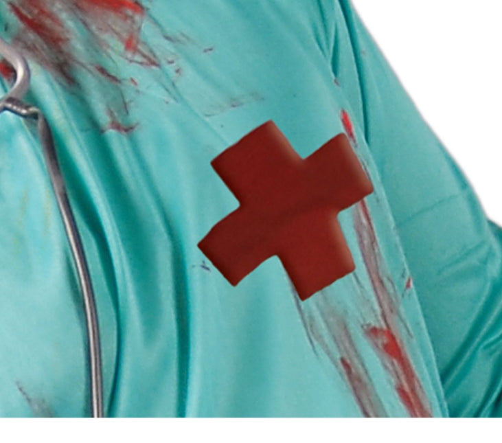 Zombie Halloween Kostym Män Kirurg